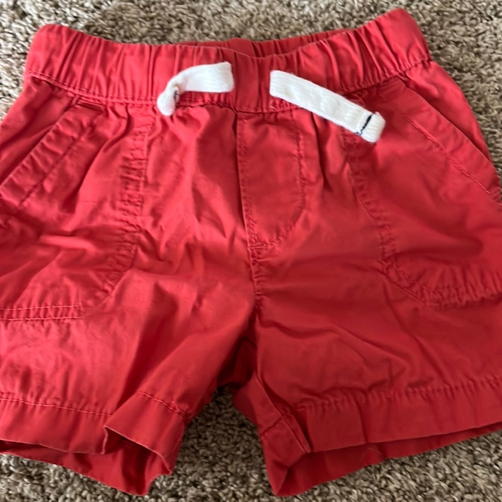 Carter’s red in color drawstring shorts 12 months